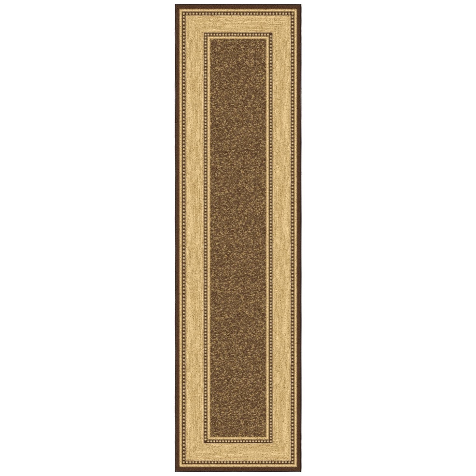 Ottohome Non-Slip Rubberback Bordered Design 3×10 Indoor Runner Rug, 2’7 x 9’10,