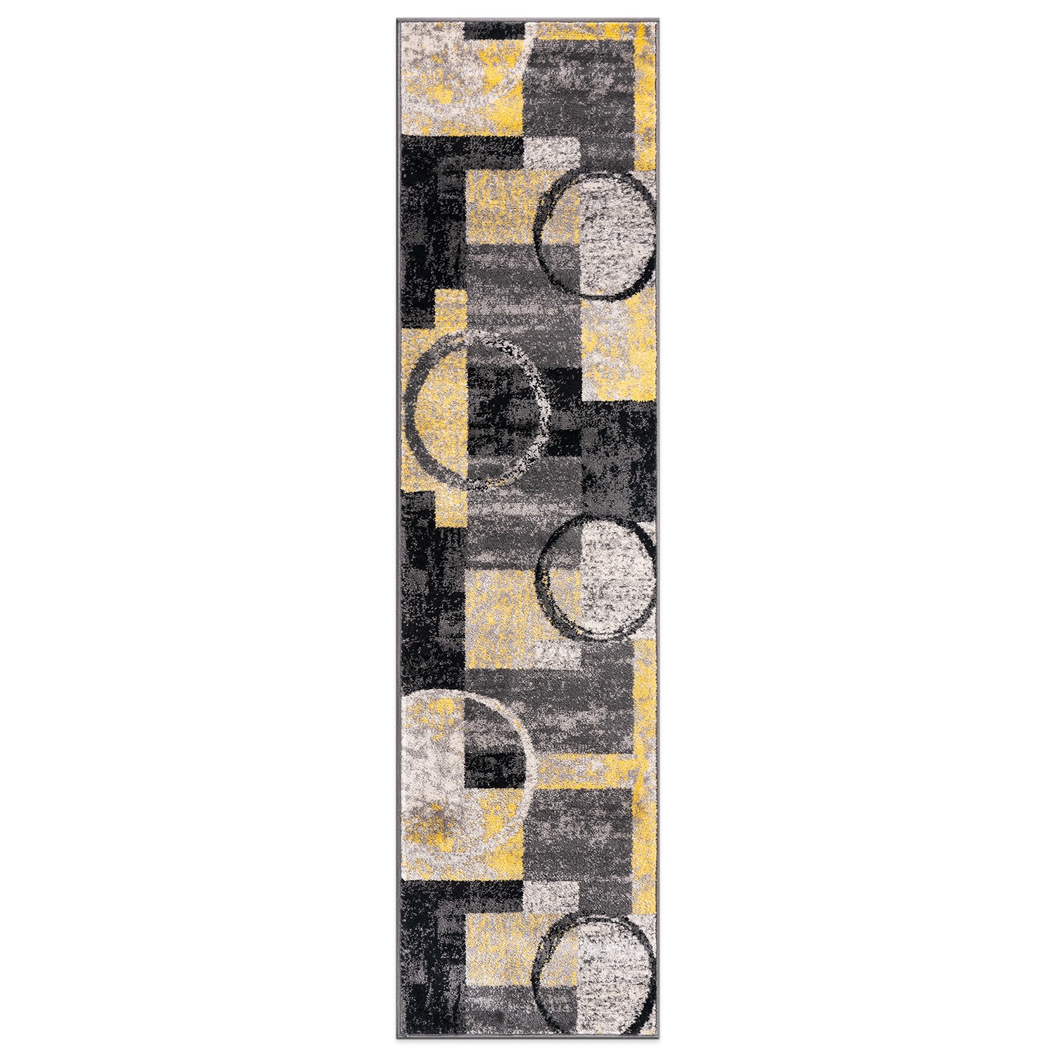 Rugshop Runner Rugs Abstract Circle Yellow Carpet Kitchen Rugs and Runners 2×7