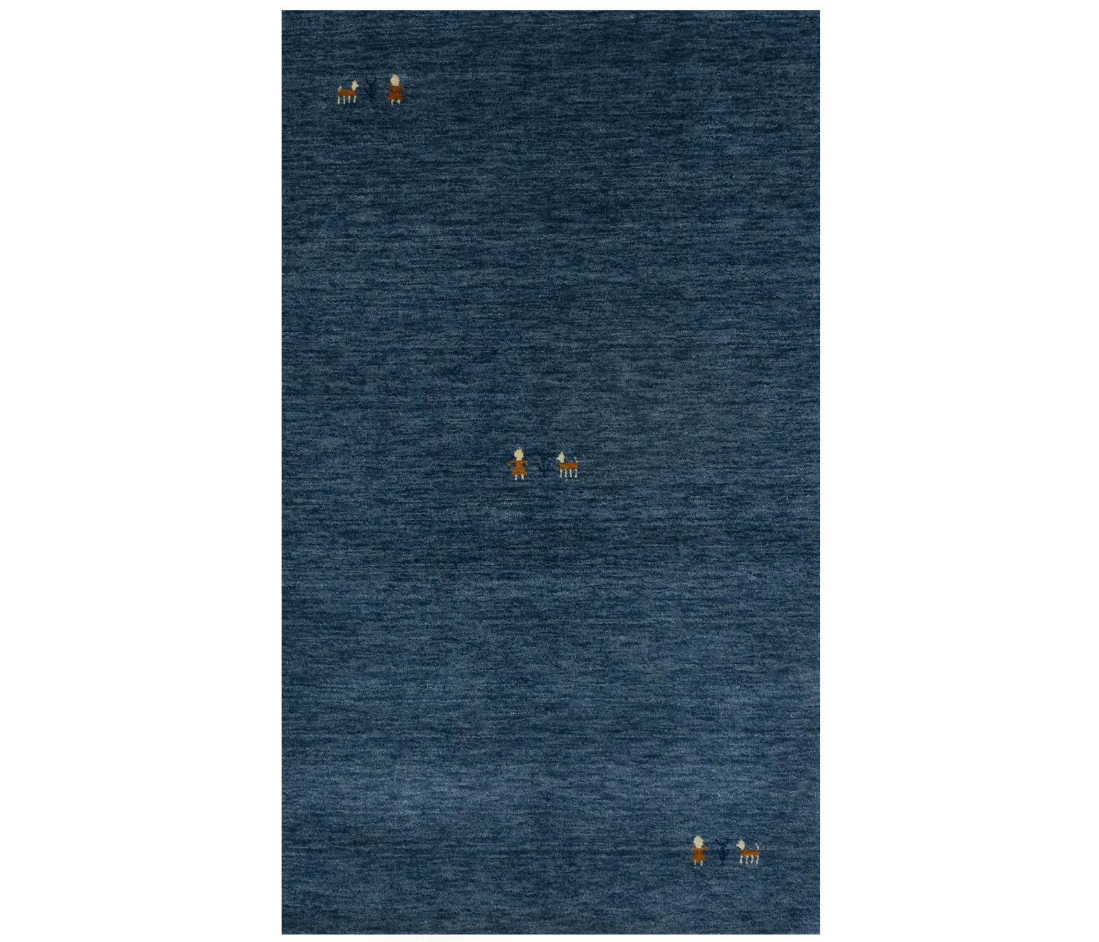 3X5 ft Steel Blue Gabbeh Modern Rug Small Tribal Carpet Kids Room & Bedroom