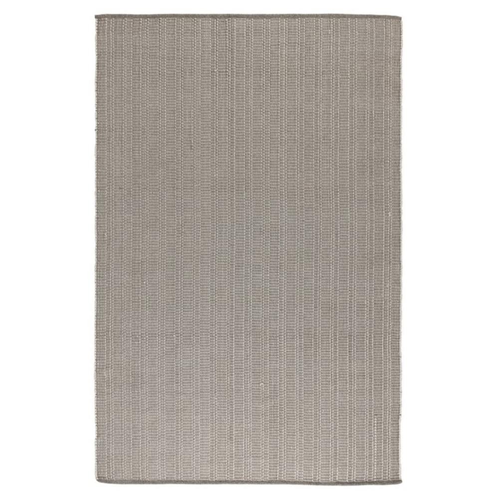 Pemberly Row 24×36″ Indoor/Outdoor Fabric Accent Rug in Pebble Gray