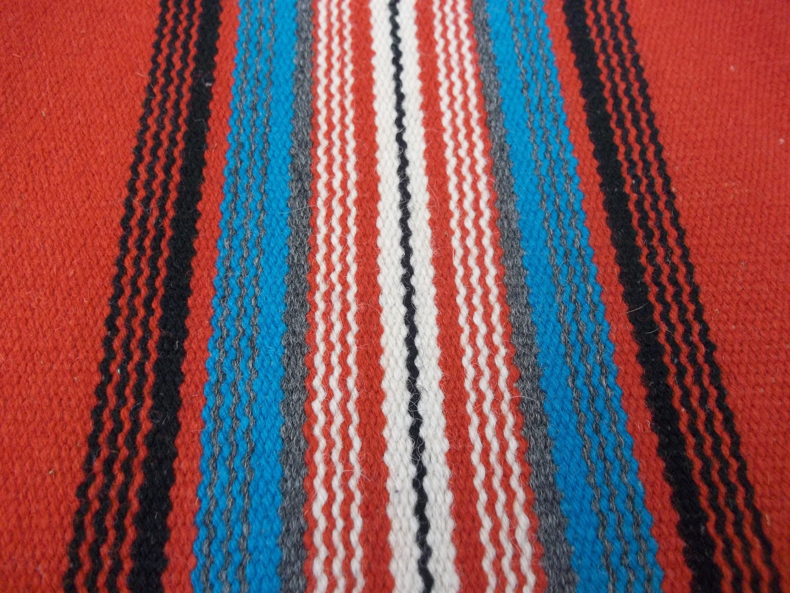 This is a Beauty! Brilliant Colors! Burndt Orange teal yellow Long 60″ x 20″ in