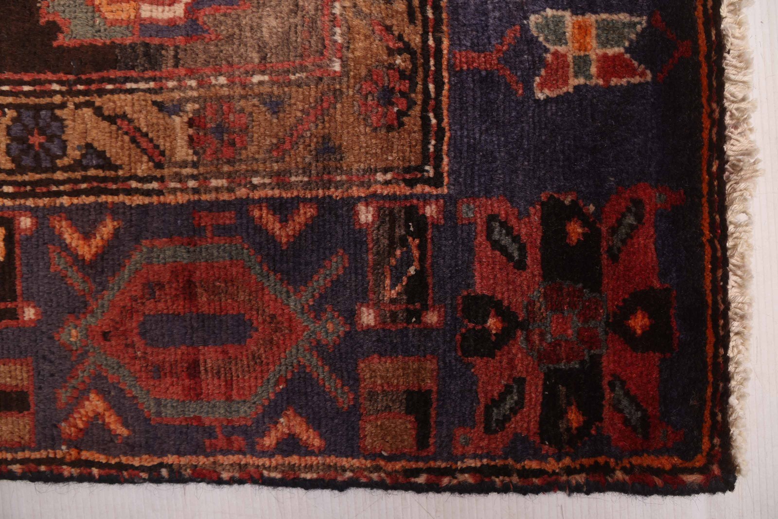 Vintage Hand-Knotted Area Rug 3’8″ x 6’7″ Traditional Wool Carpet