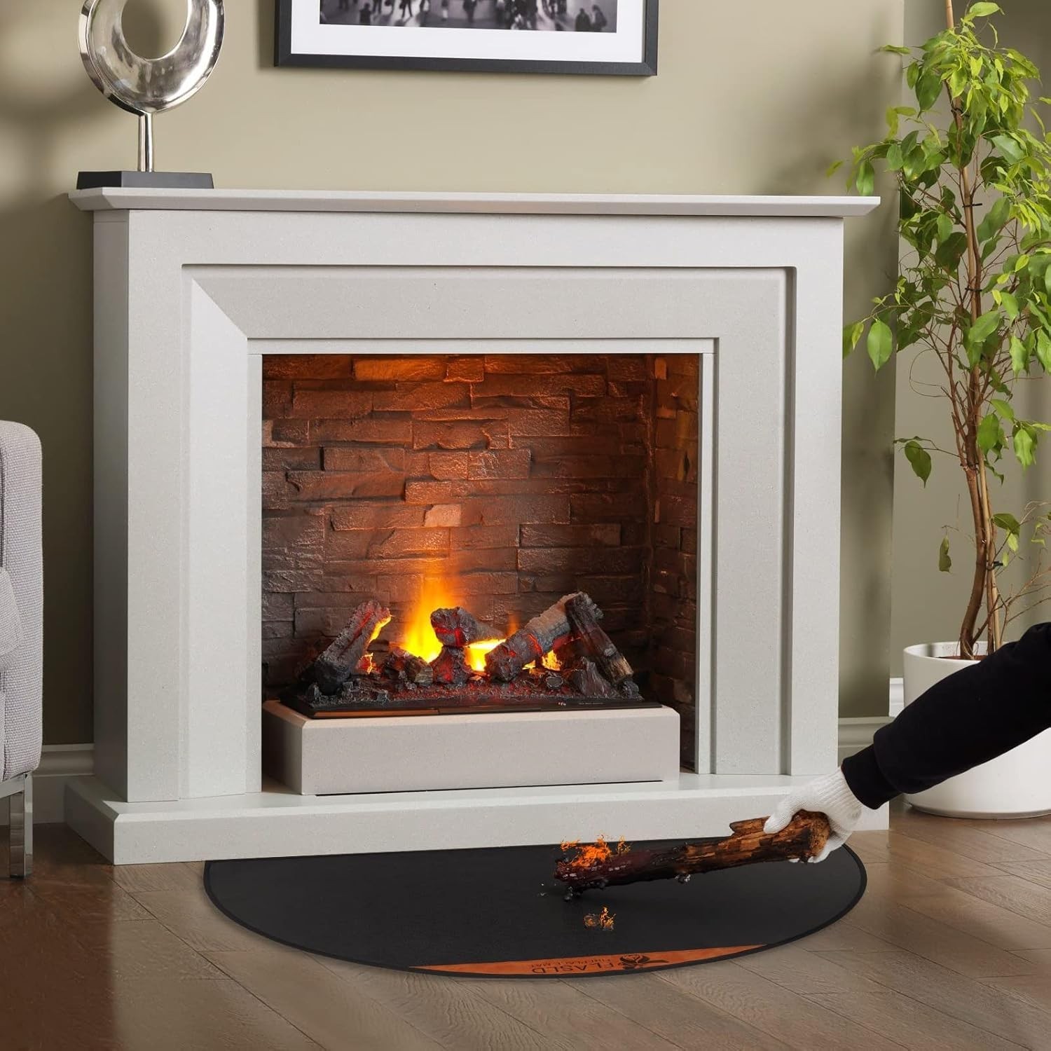 24×42 Inch Fireproof Hearth Mat – Durable Protection Against Sparks & Embers