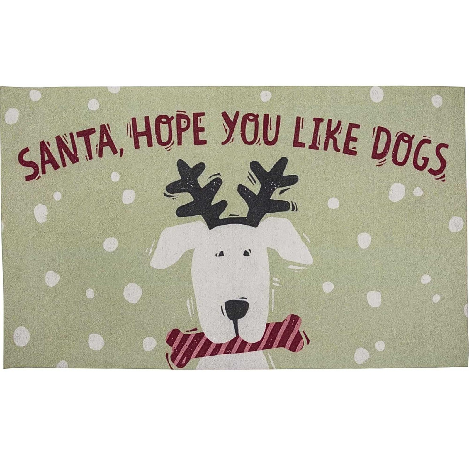 Primitives By Kathy Santa Hope You Like Dogs Rug Door Mat Reindeer Snowflakes