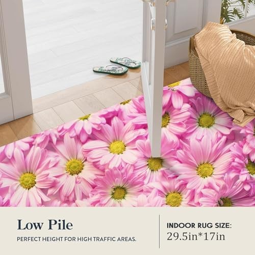 Cute Indoor Door Mat – Stylish 17×29.5in Non-Woven Fabric Floor Doormat Orange
