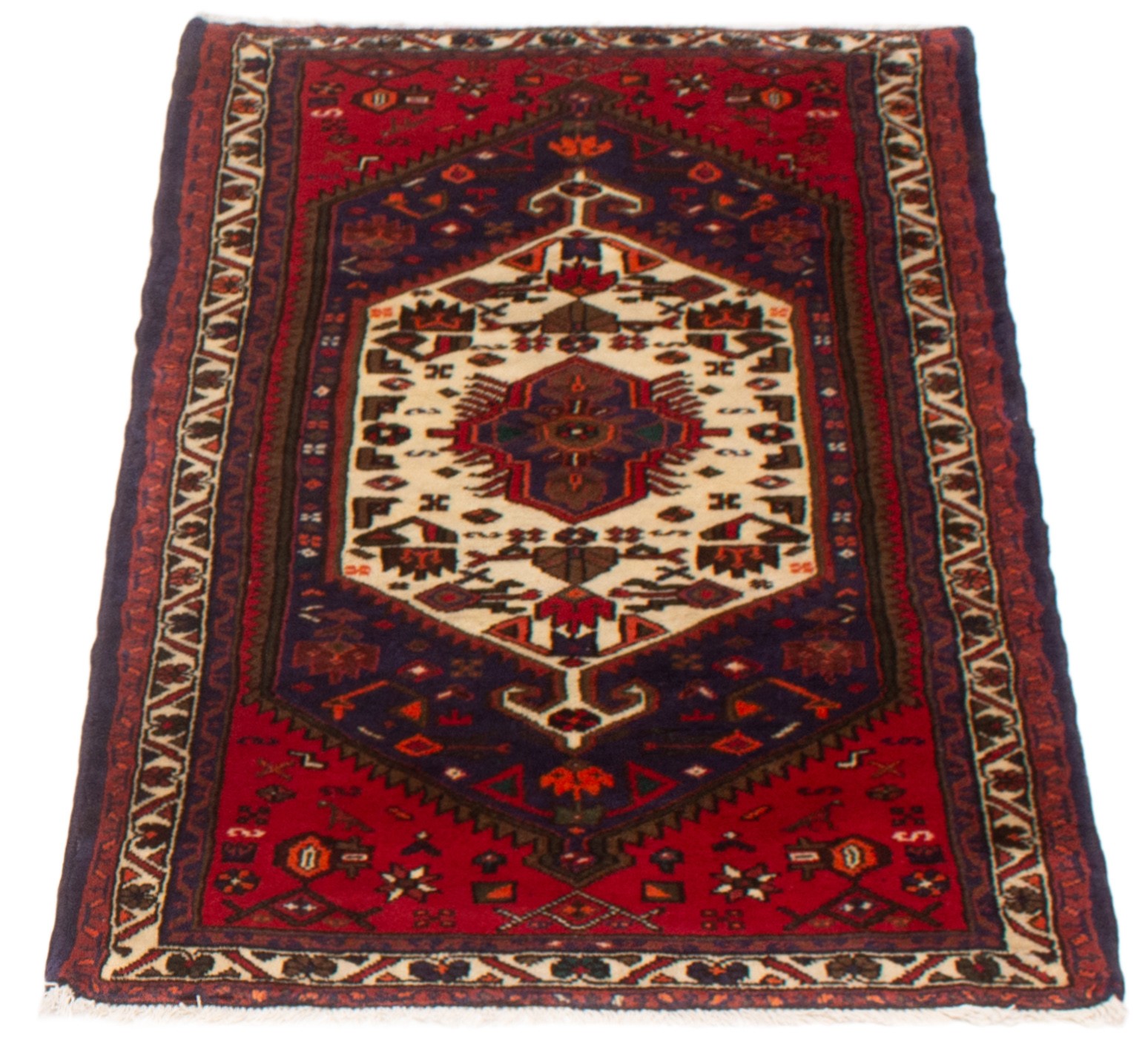 Vintage Traditional Hand-Knotted Area Rug 3’1″ x 5’2″ Oriental Wool Carpet