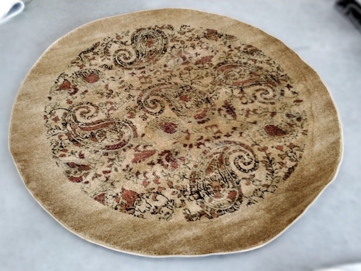 MULTI 5′-3″ X 5′-3″ Round Back Stain Rug, Reduced Price 1172713421 LNH224A-5
