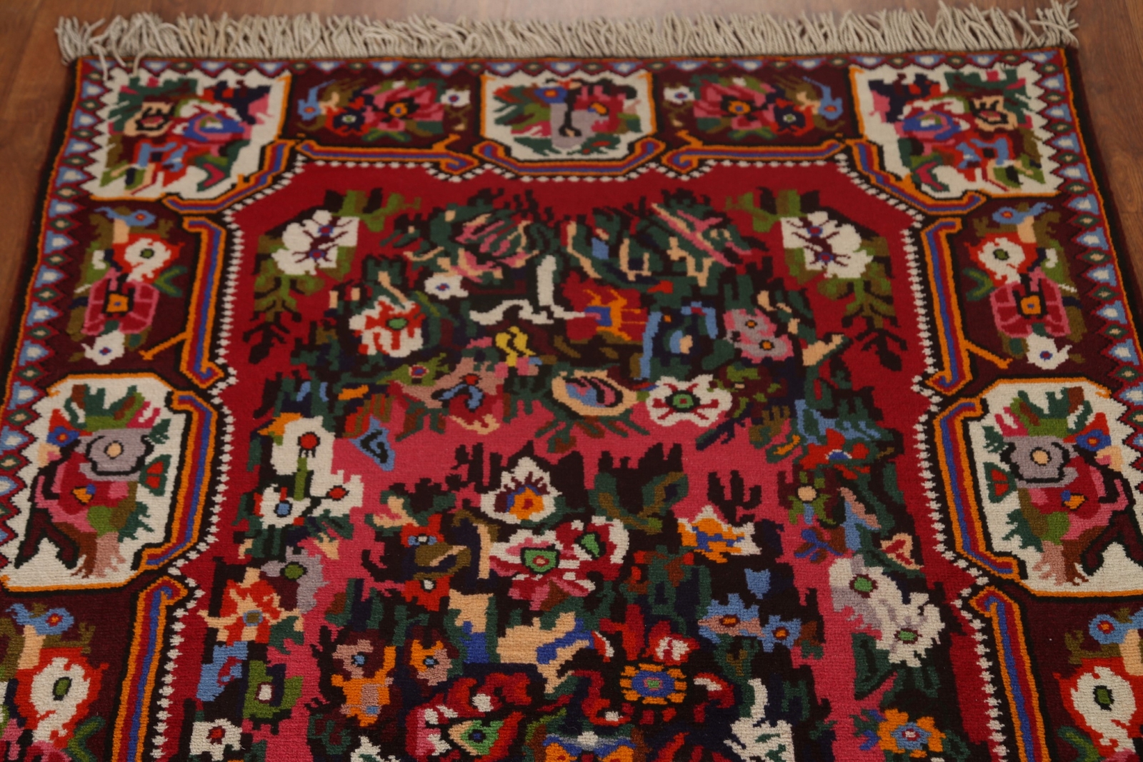Victorian Style Traditional Floral Rug 4×5 Handmade Wool Carpet