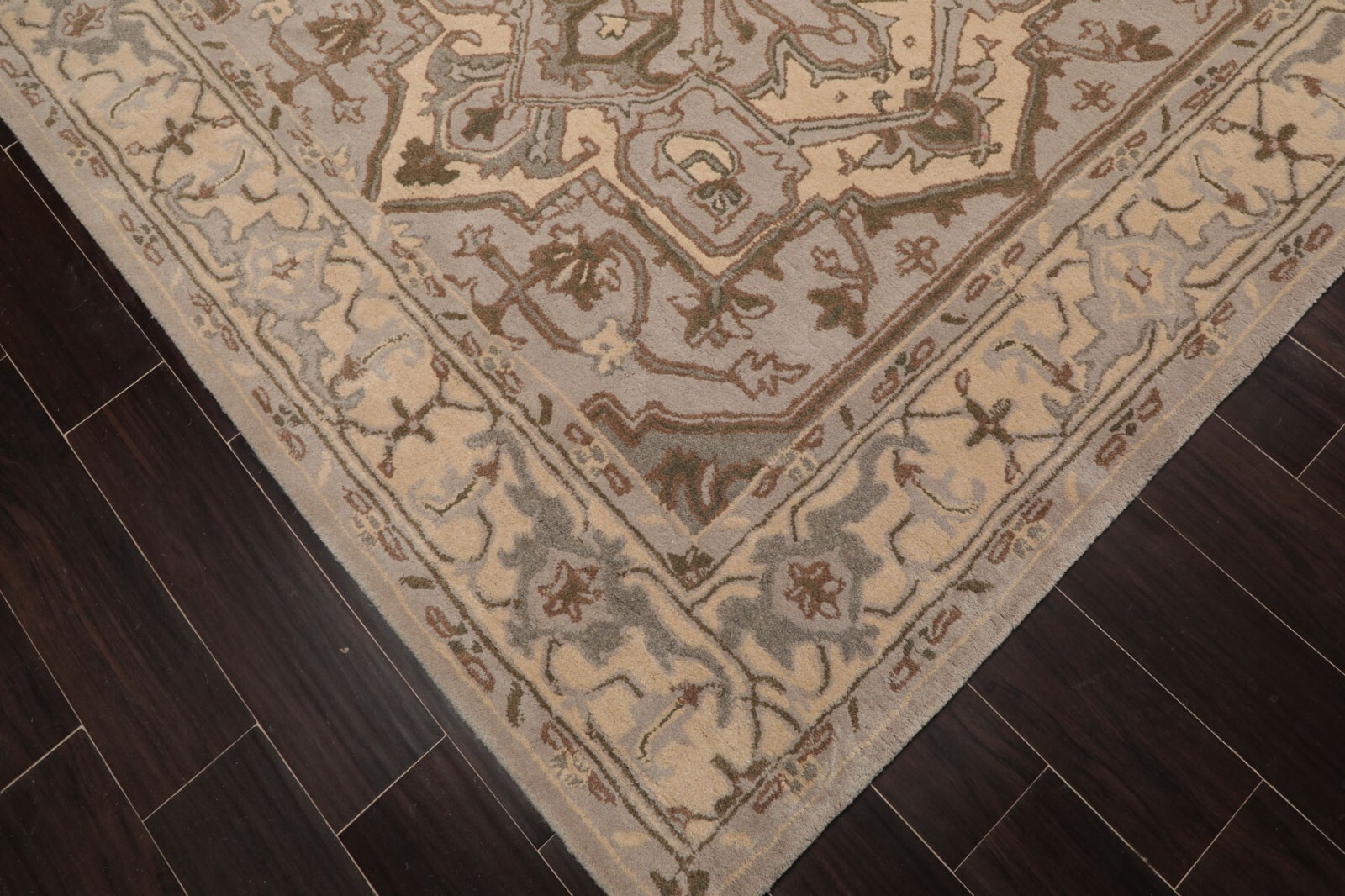 LoomBloom Multi Sizes Gray Hand Tufted Geometric Wool Area Rug