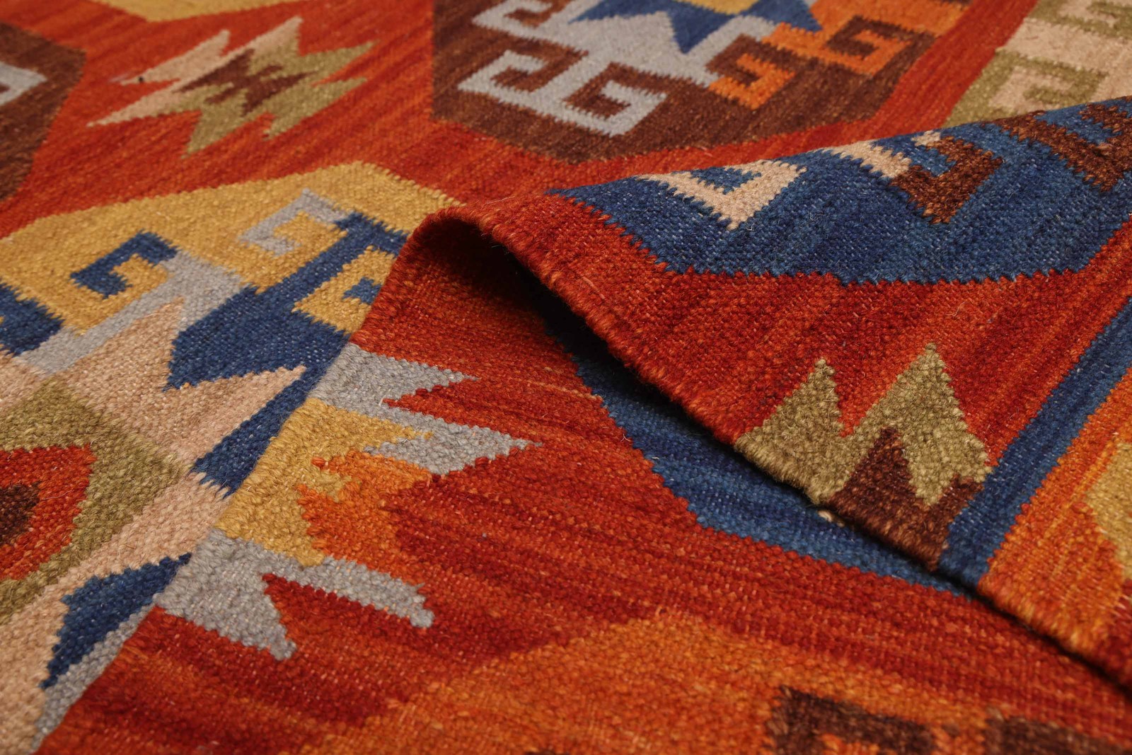 Vintage Hand Woven Area Rug 5’8″ x 7’8″ Traditional Wool Oriental Carpet