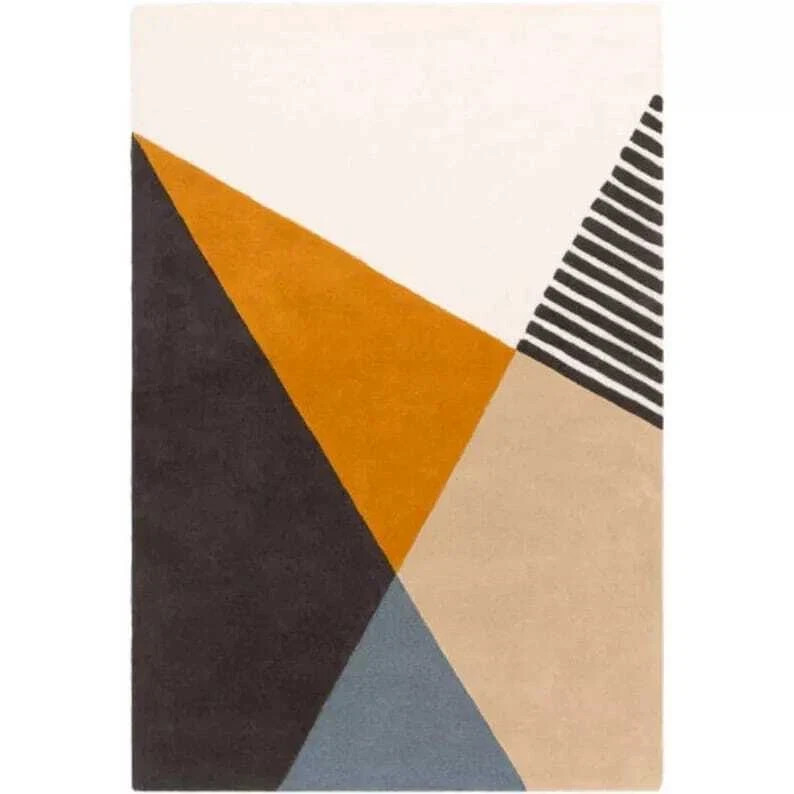 New Modern Abstract Hand Tufted Area Rug Premium Designer Carpet Home Decor