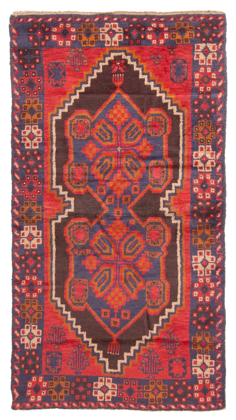 Vintage 3’6″ x 6’4″ Traditional Hand Knotted Vegetable Dye Wool Area Rug
