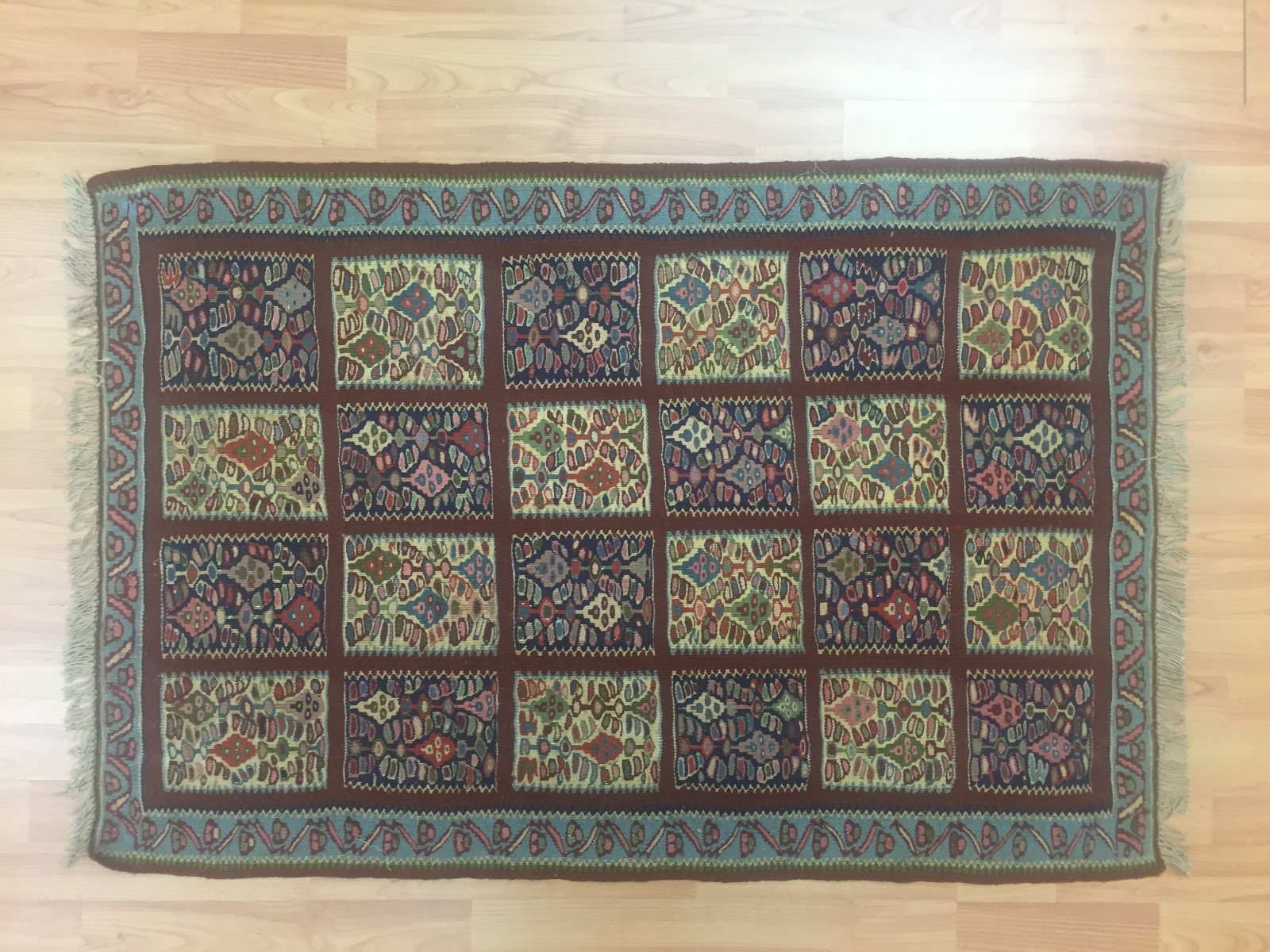 2’6″ x 3’9″ New Turkish Sumak Kilim Oriental Rug – Hand Made – Wool & Silk Pile