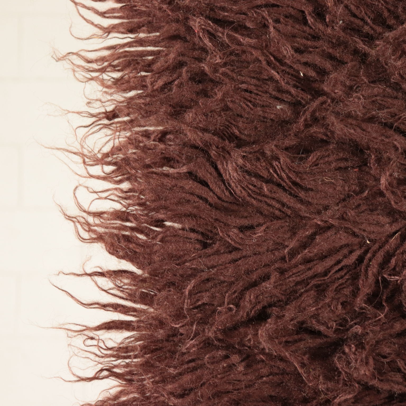 Vintage Shaggy Long-haired Rug 125.9 x 78.7 in Milan Italy 1970s
