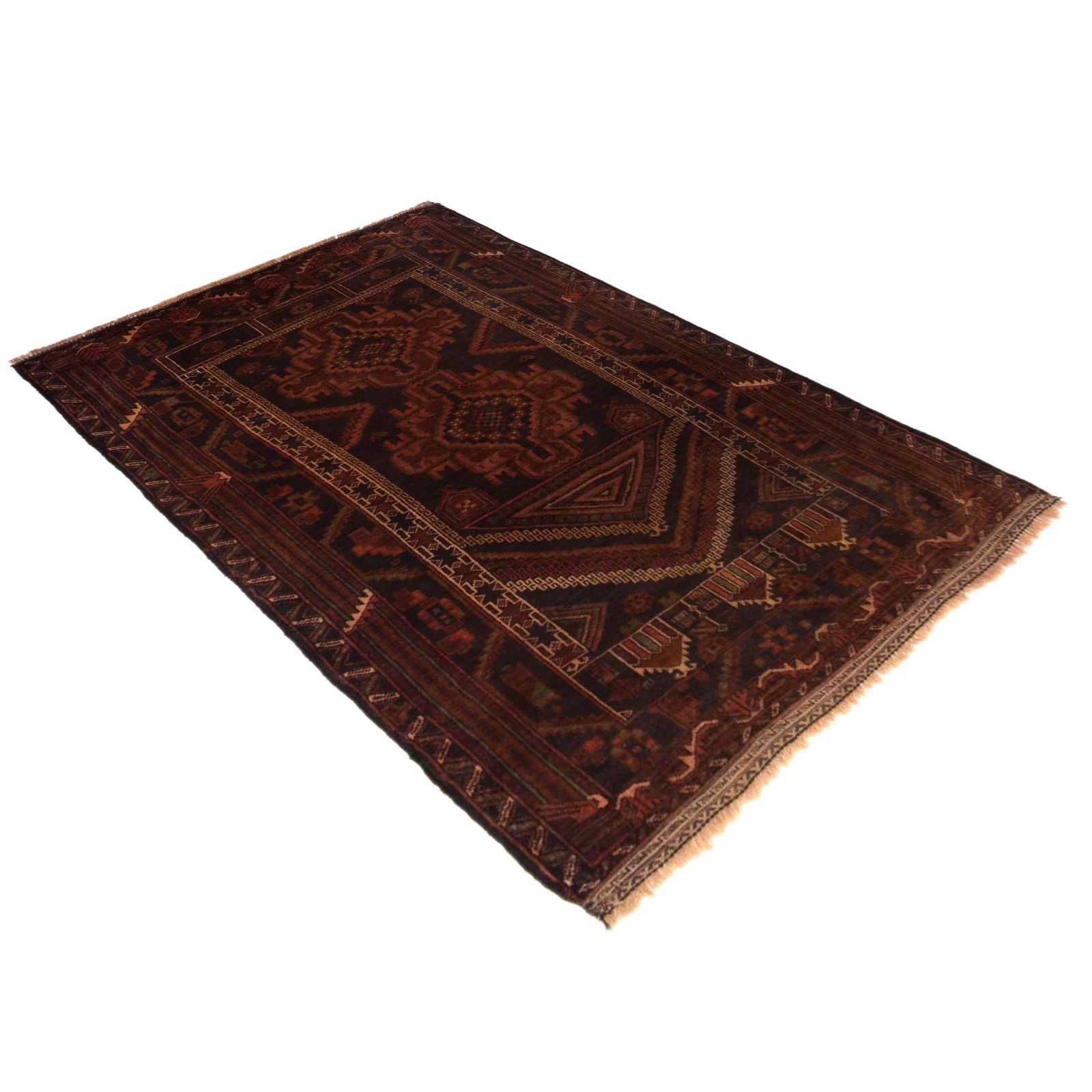 New Afghan Tribal Rug, 2’10×4’10 ft Antique Design Prayer Carpet Handmade G35512