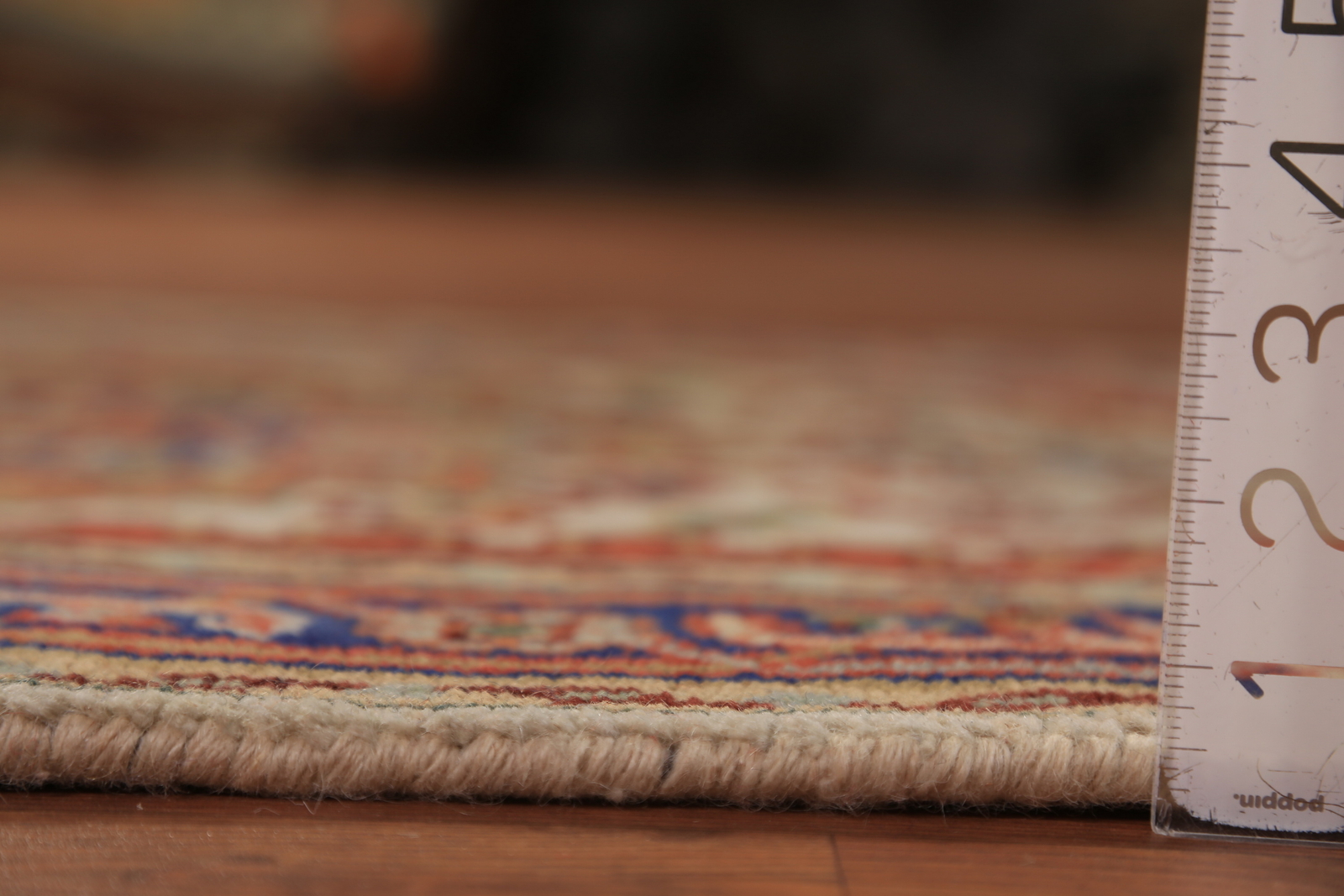 Heriz Serapi Ivory Hand-Knotted Indian Carpet in Wool 5′ 1″ x 3′ 0″