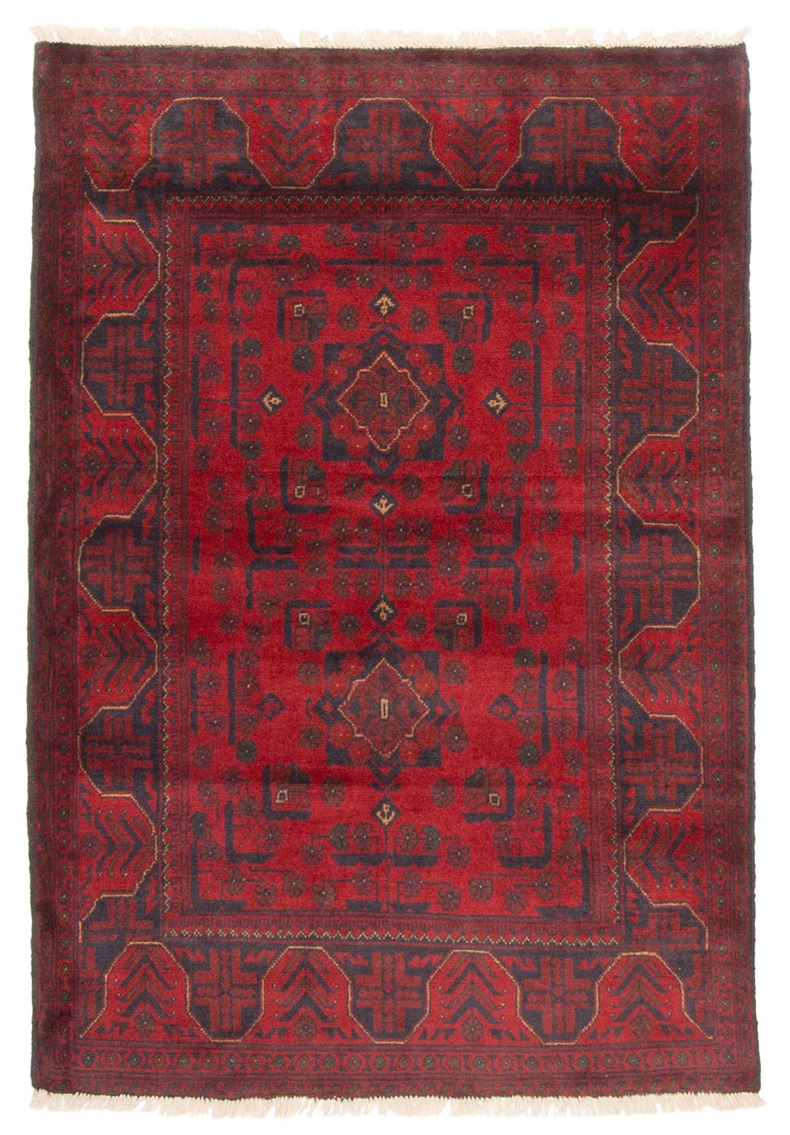 Hand Knotted Area Rug 3’6″ x 5’0″ Traditional Oriental Wool Carpet