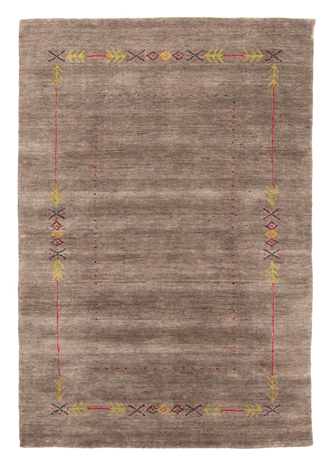 Traditional Hand loomed Area Rug 3’10” x 5’9″ Grey Oriental Carpet