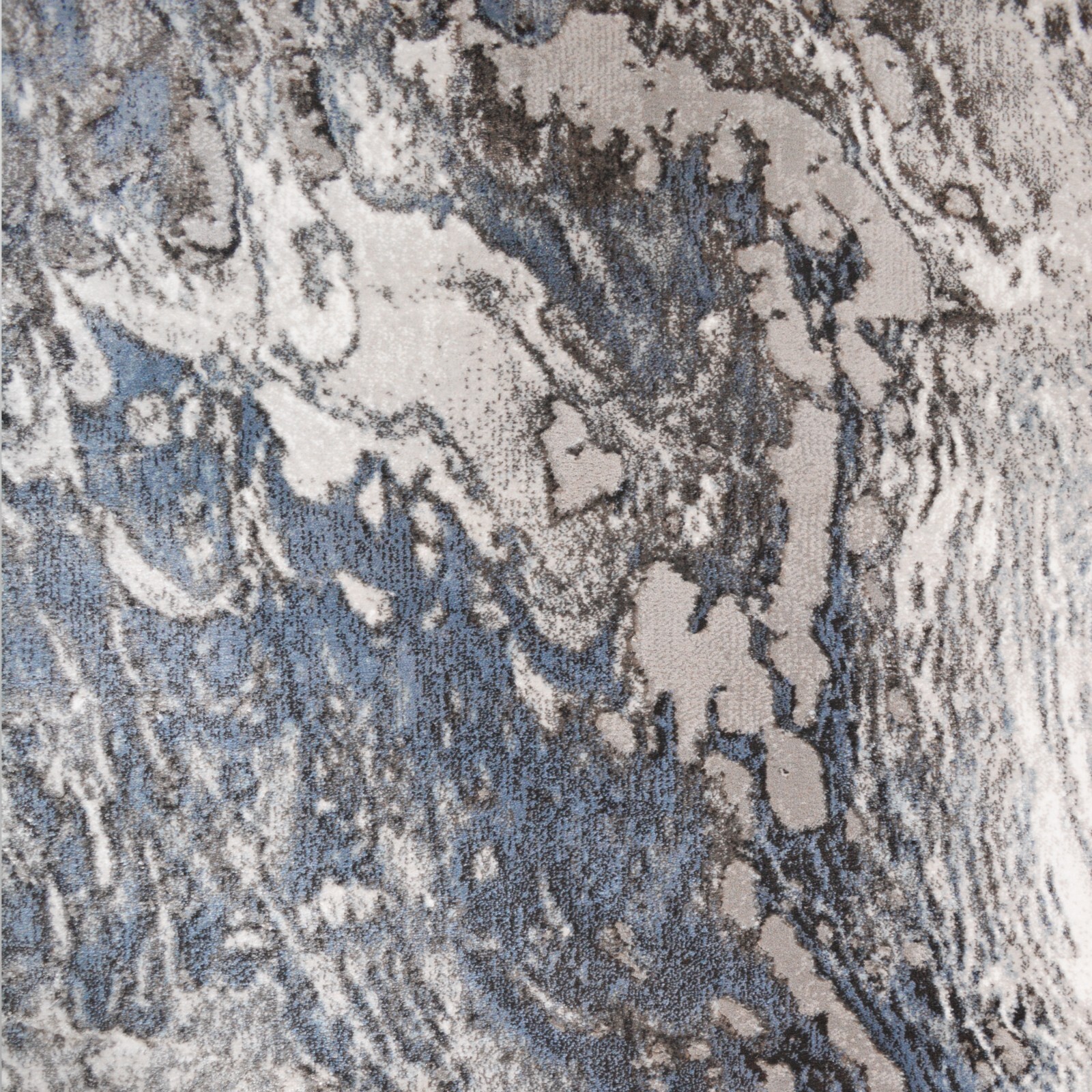 Mayberry Everest Splash Blue Gray Cream Polyester Soft Area Rug