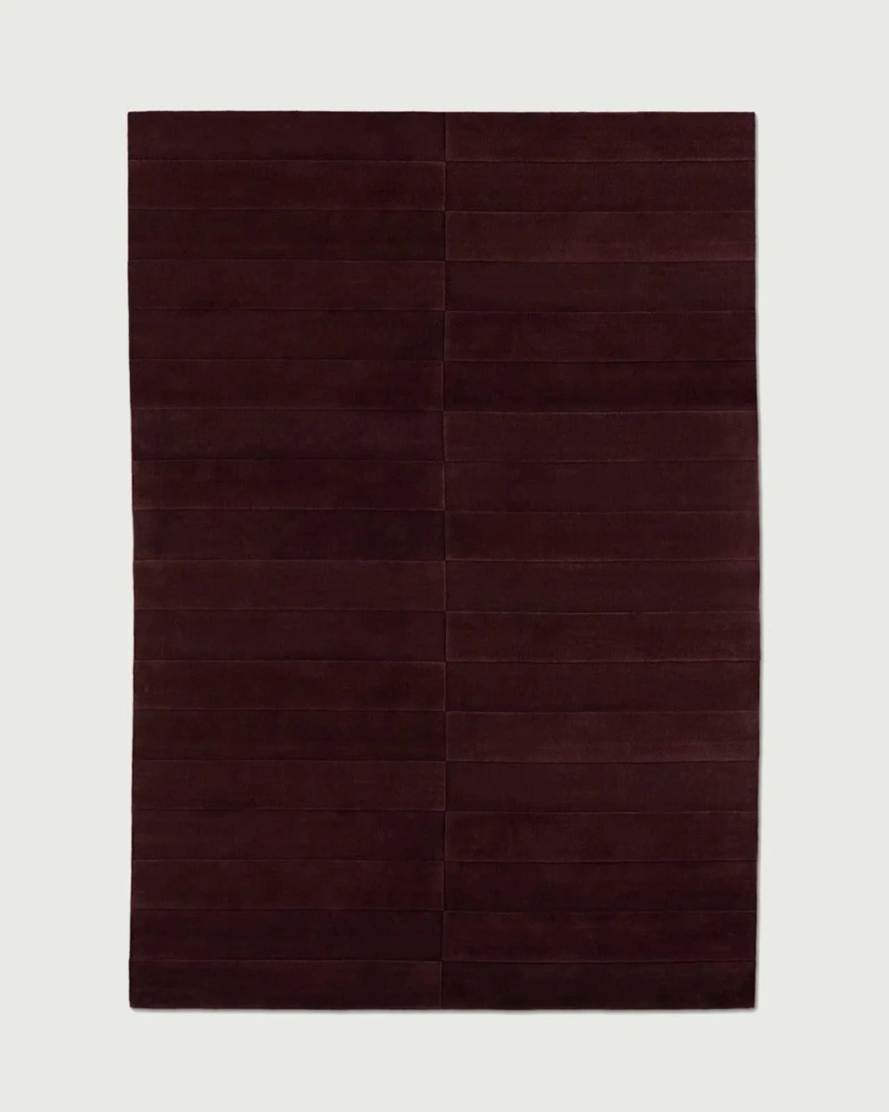 Hand-Tufted Burgundy Wool Area Rug: Modern Wine Red Area Rug Handmade Carpet 4×6