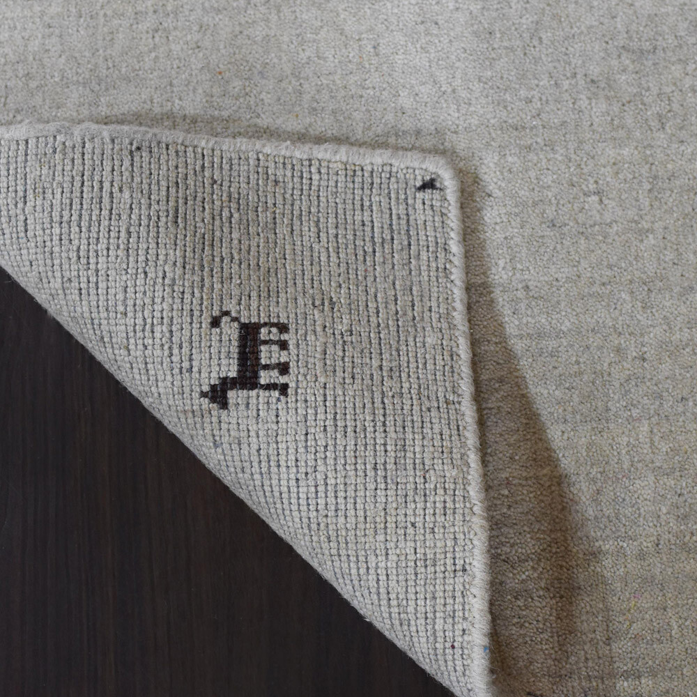Eco-Friendly Hand Knotted Loom Wool Runner Area Rug Contemporary Beige BBL00100