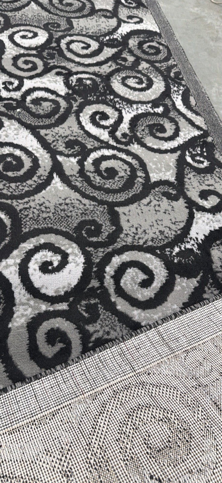Greyish Black Runner Rug 2’2’’ x 6’9’’ || Made in Turkey || High quality Luxury