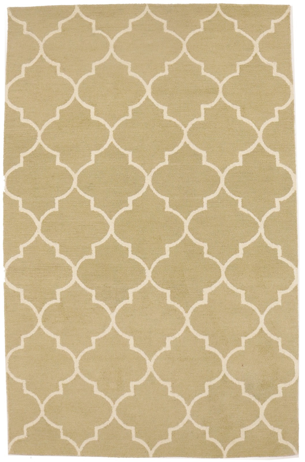 Beige Contemporary Trellis Design 5X8 Hand-Tufted Modern Rug Home Décor Carpet
