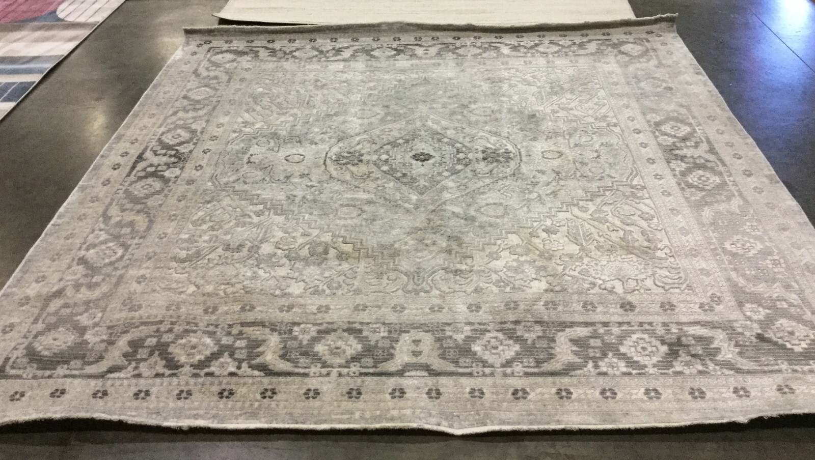 GREY 6′-7″ X 6′-7″ Square Back Stain Rug Reduced Price 1172659321 DRM411F-7SQ