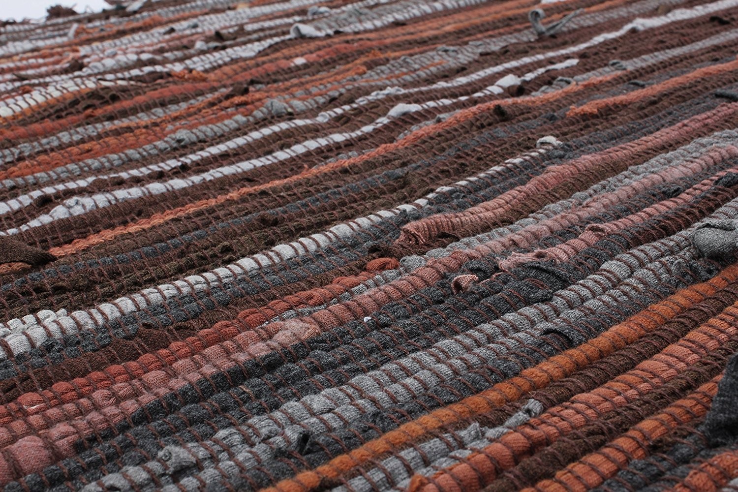 20″ x 31″ Cotton Handmade Reversible Chindi Rag Rugs,Multi Color Hand Woven S…