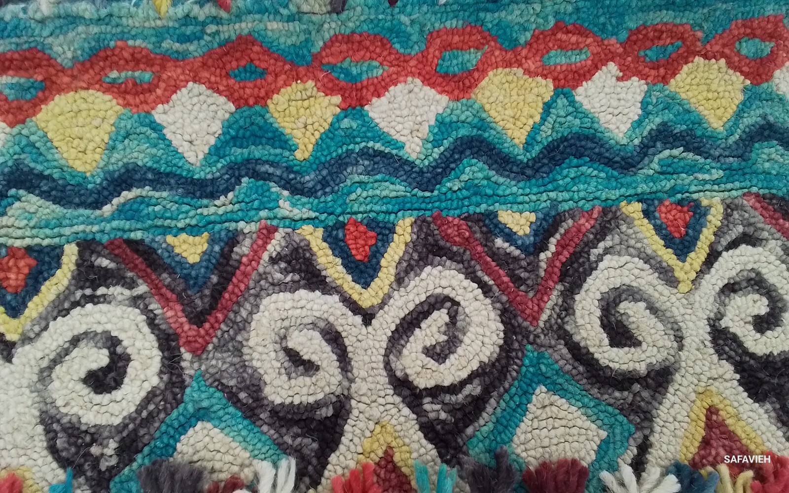 BLUE / RED 7′-0″ x 7′-0″ Hole in Rug, Reduced Price 1172769531 APN137A-7SQ