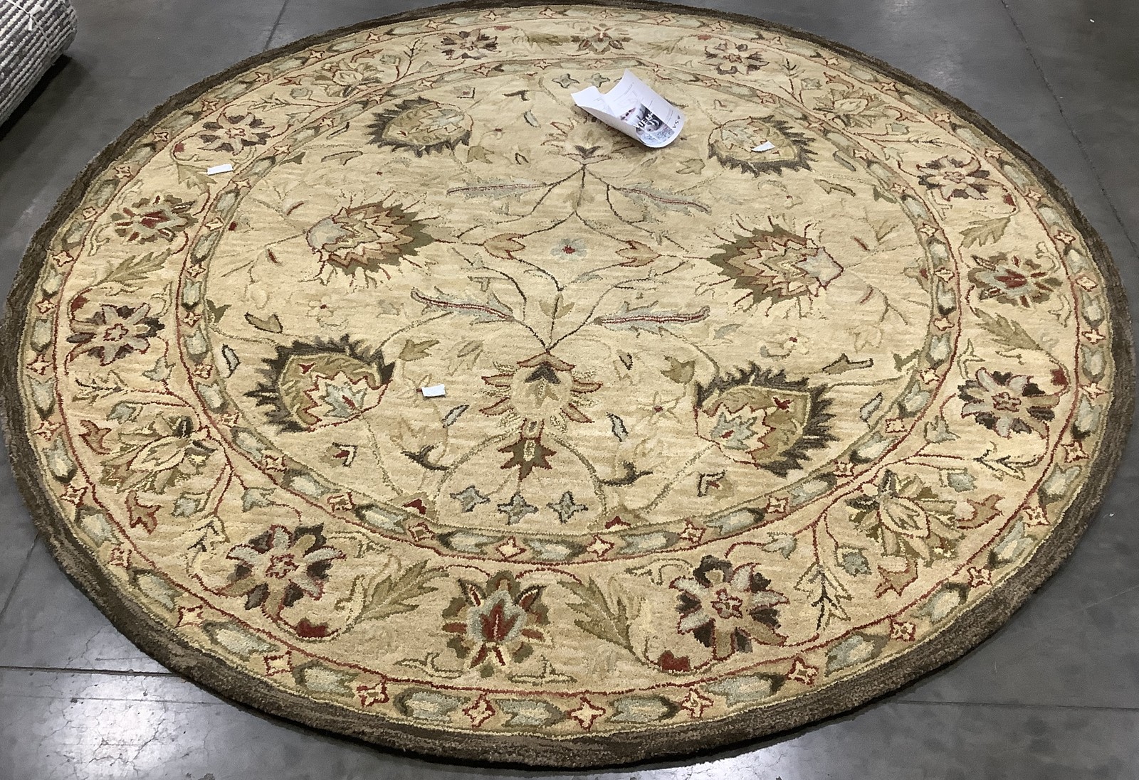 BEIGE / BEIGE 8′-0″ x 8′-0″ Back Stain Rug, Reduced Price 1172682620 AN512A-8R