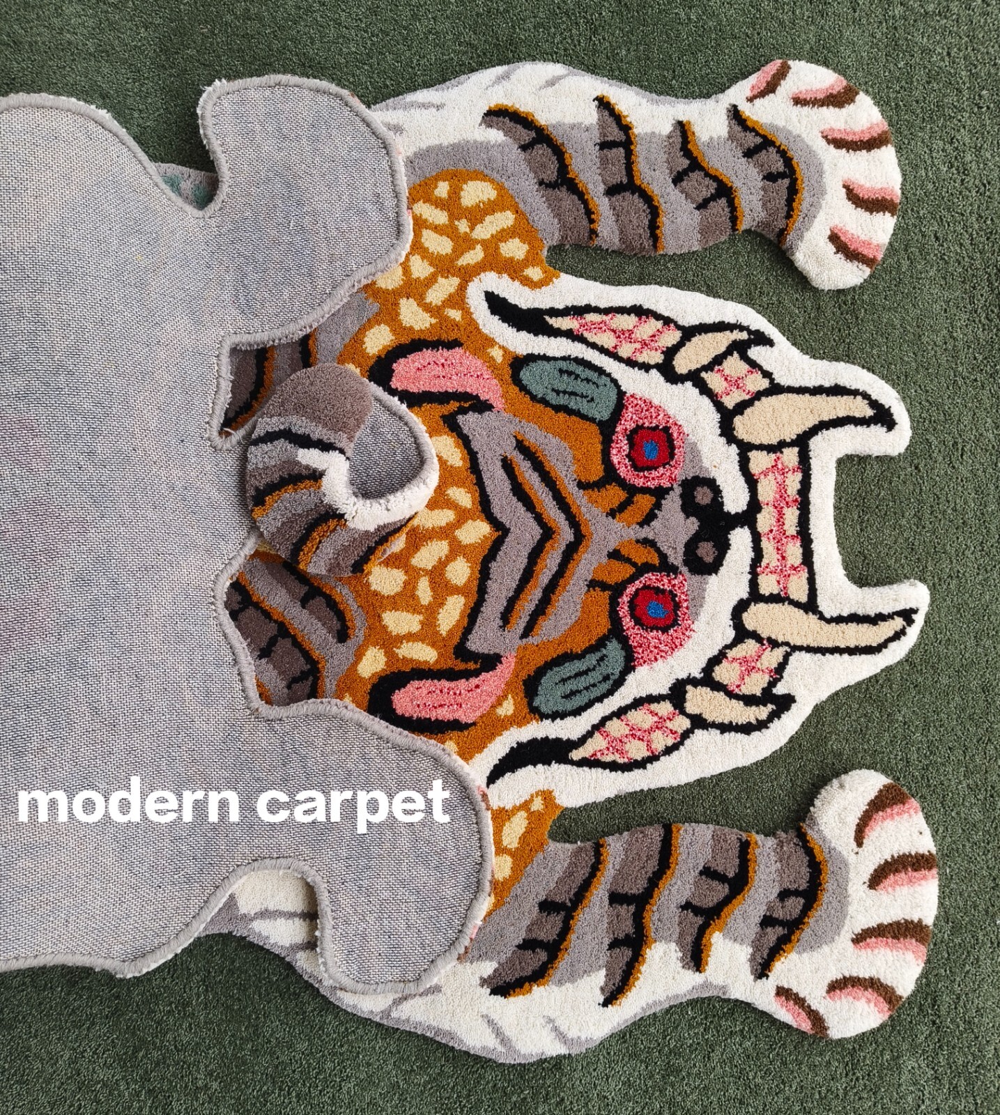 Tibetan Tiger Rugs 3×5 Feet Handmade 100% Woolen Hand Tufted For Home Decoration