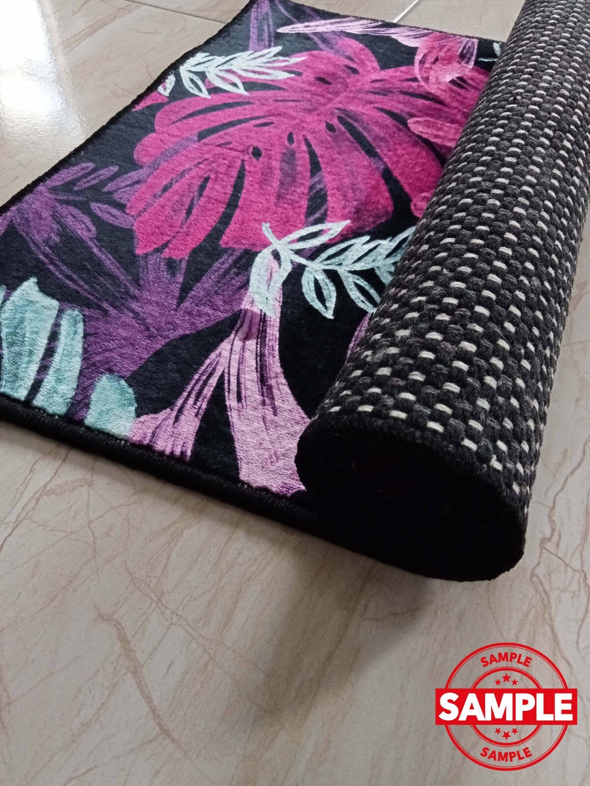Black Gray White Rug, For Living Room Black Gray White Rug, Non Slip Area Rug