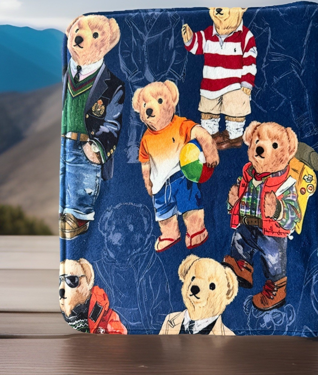 POLO RALPH LAUREN POLO BEARS HOME DECOR COLLECTION SMALL RUG/DOOR MAT 24 x 16”