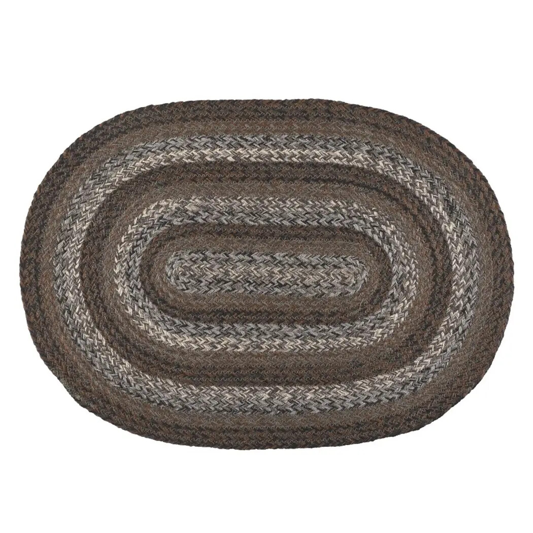 Night Shadow Braided Area Rug By IHF Rugs. Oval & Rectangle. Many Sizes.