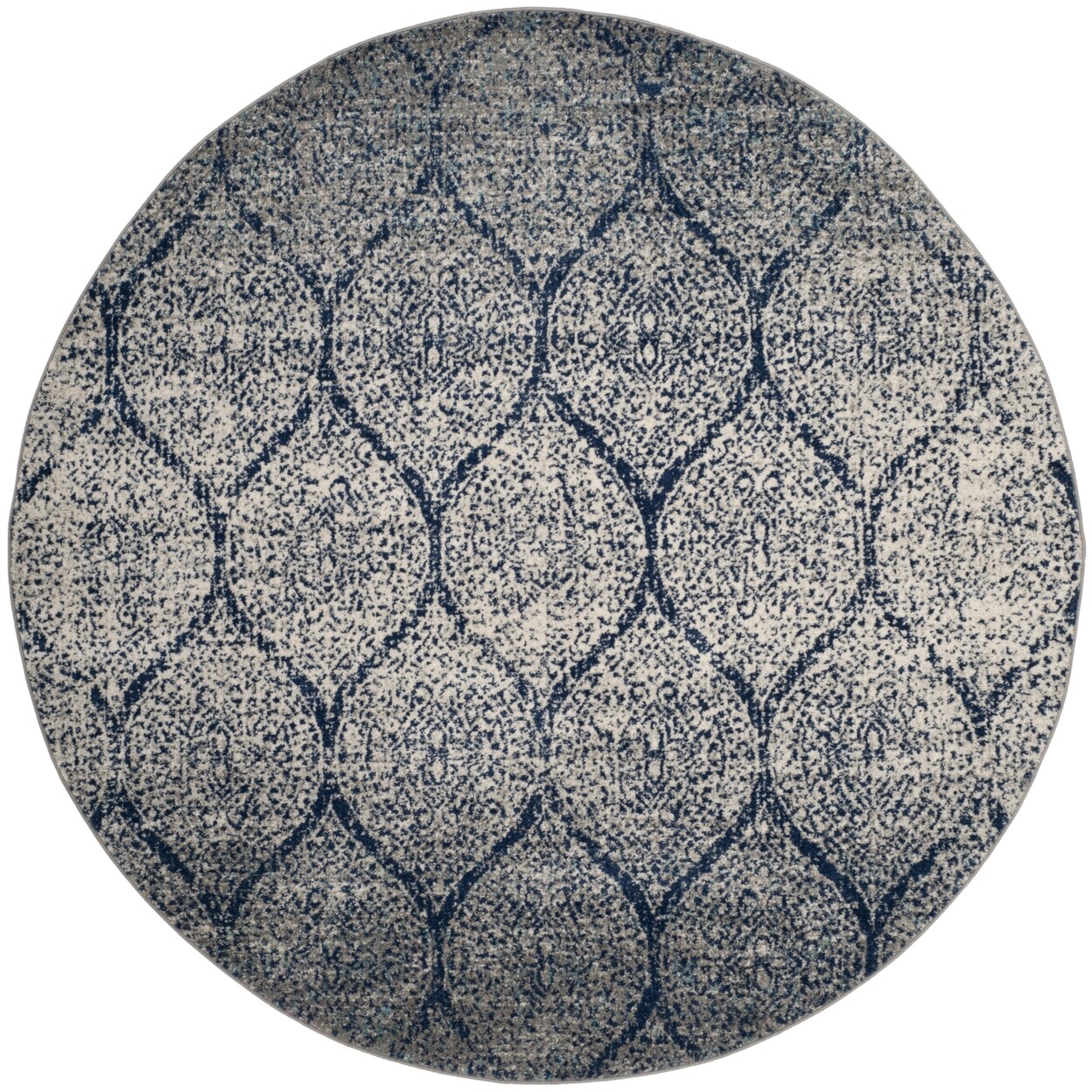 SAFAVIEH Madison Collection MAD604G Navy / Silver Rug