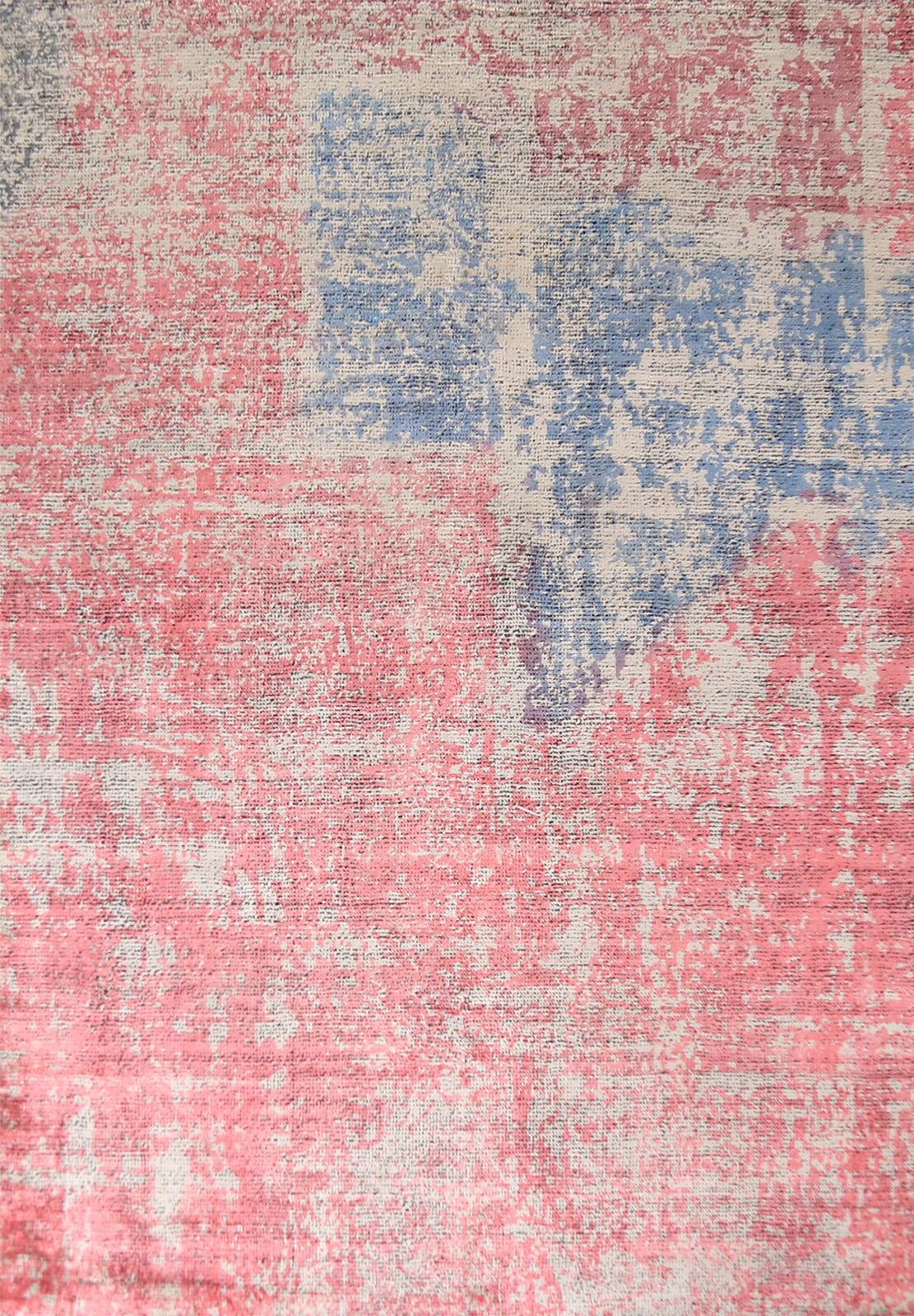 Abstract Indian Hand-knotted Wool Rug 5×7 ft Modern Design
