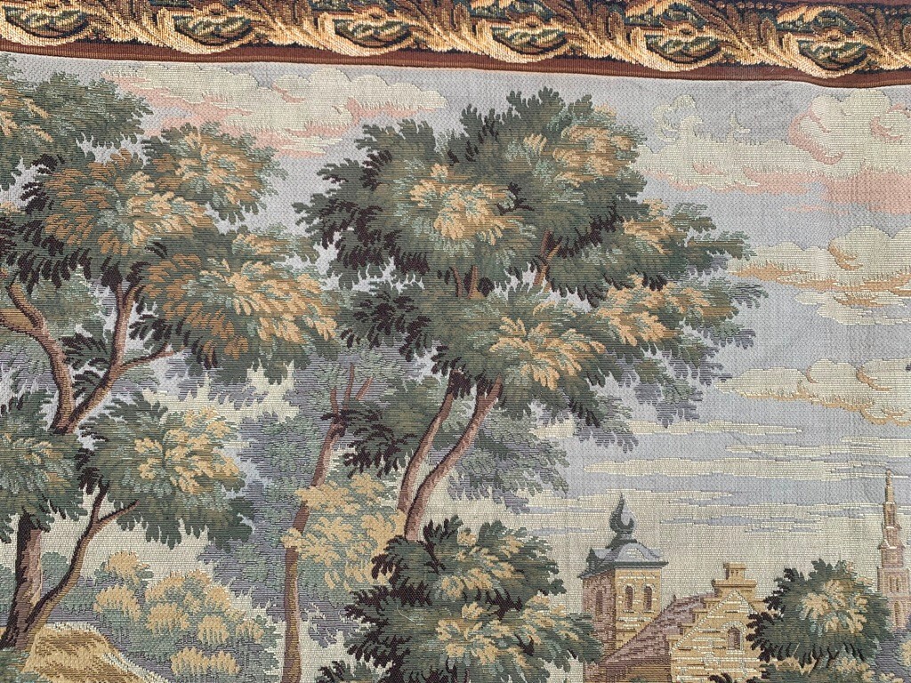 Vintage Tapestry,Medeival French Tapestry Pictorial Tapestry Home Decor 3×7 ft
