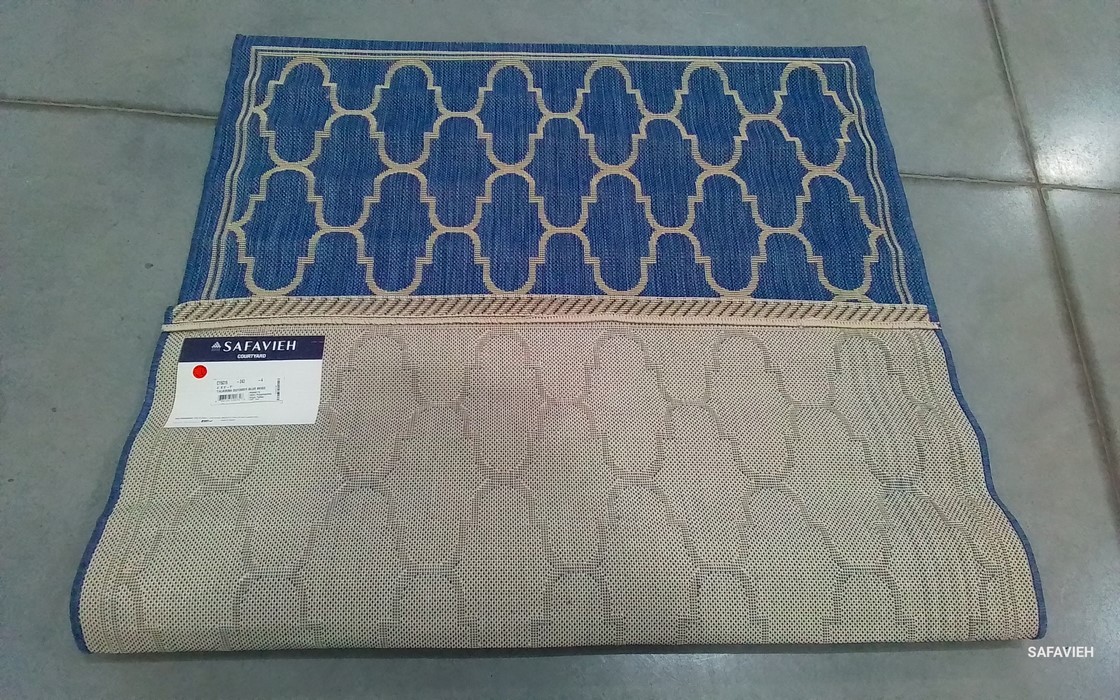 BLUE / BEIGE 4′-0″ x 5′-7″ Flaw in Rug, Reduced Price 1172806804 CY6016-243-4