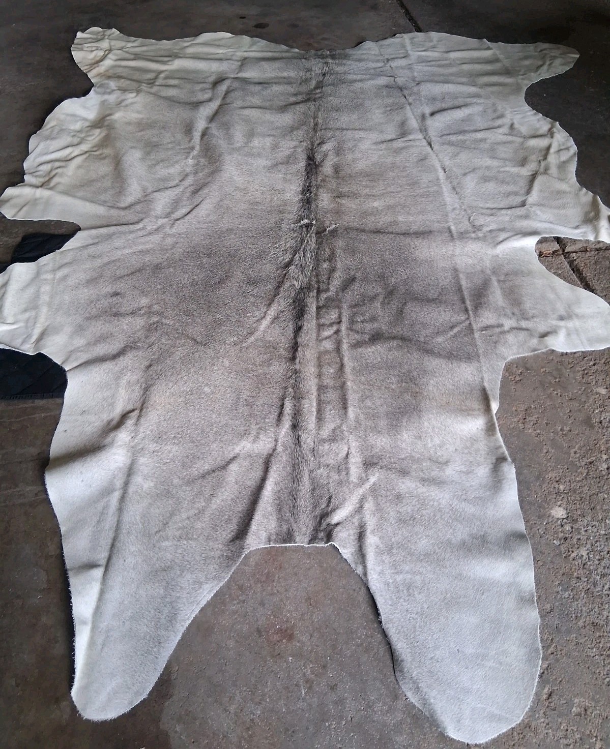 Gaucho Extra Large Luxurious Cowhide 5’5″ x 6’3″ (Rectangular) – gray/beige