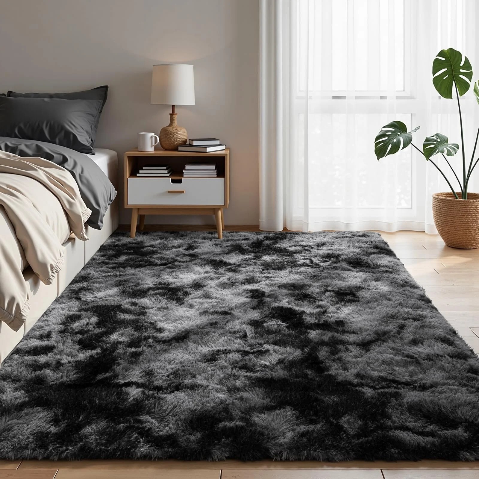 Soft Plush Area Rug – Large Non-Slip Shag Carpet for Living Room & Bedroom