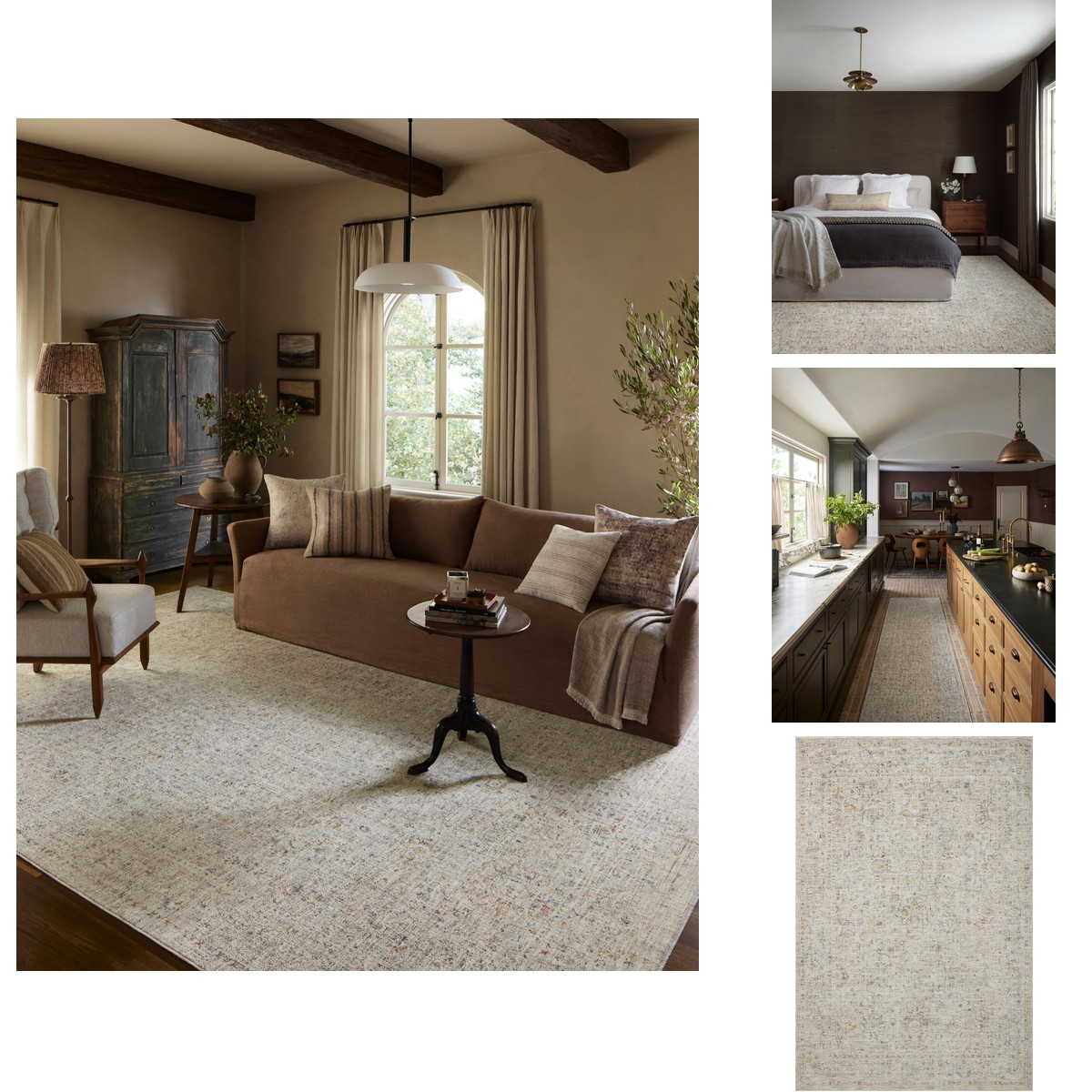 Loloi Amber Lewis Honora Collection HON-05 Bone/Multi 5’3″ x 7’9″ Area Rug