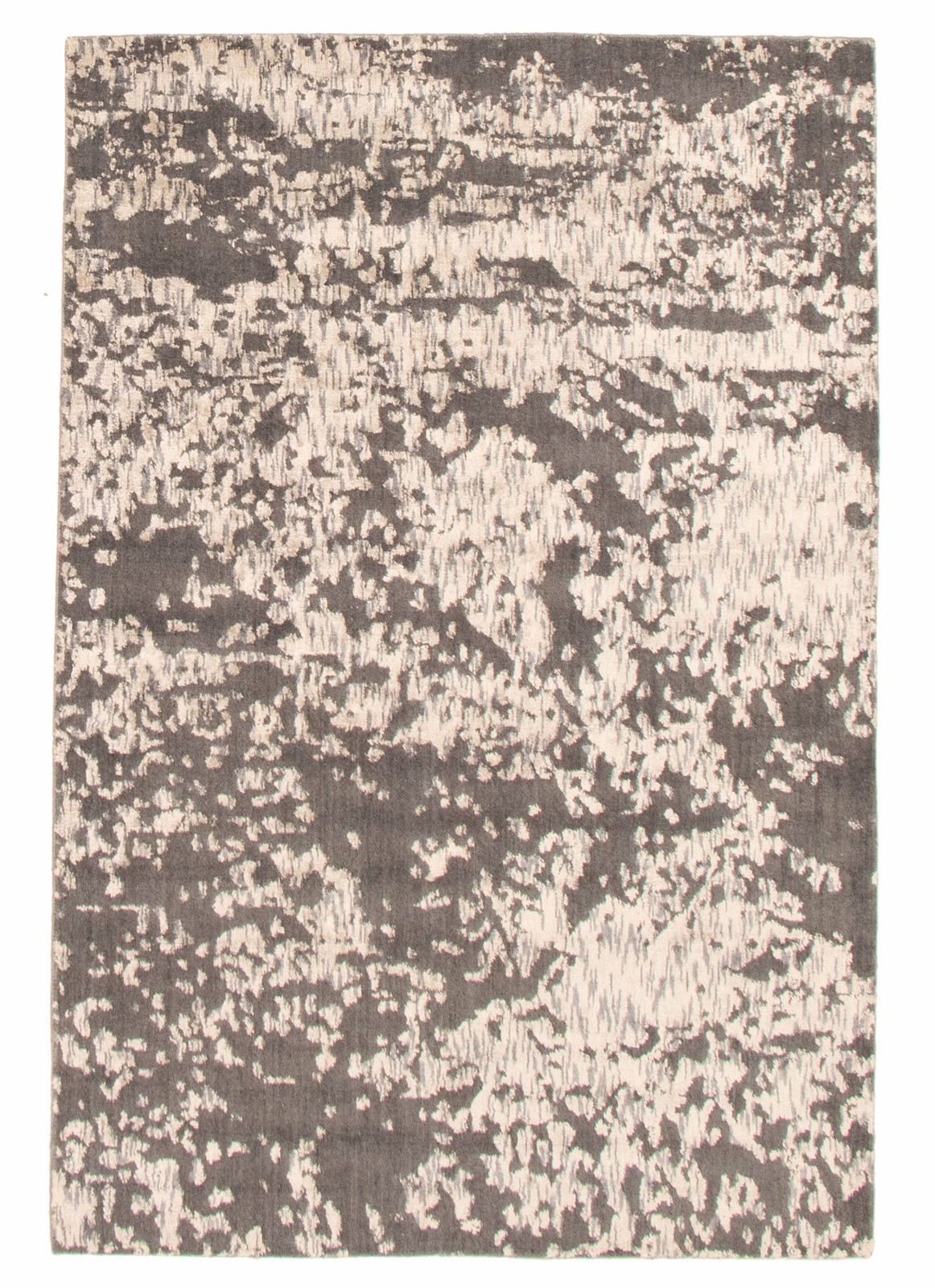 Traditional Dark Grey Hand loomed Area Rug 5’1″ x 7’7″ Oriental Carpet