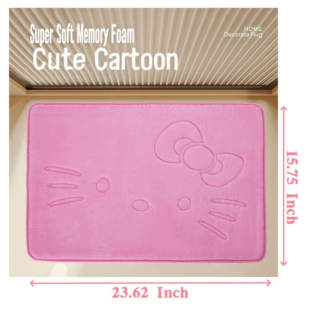Cute Cartoon Pink Area Rugs for Bedroom 1’4″ x 1’11” (Rectangular),