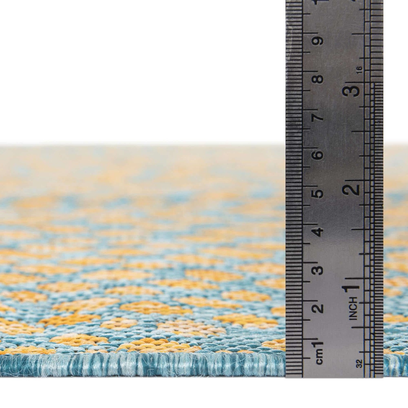 Unique Loom Jill Zarin Outdoor Collection Area Rug – 5 3 X 8 Oval Yellow