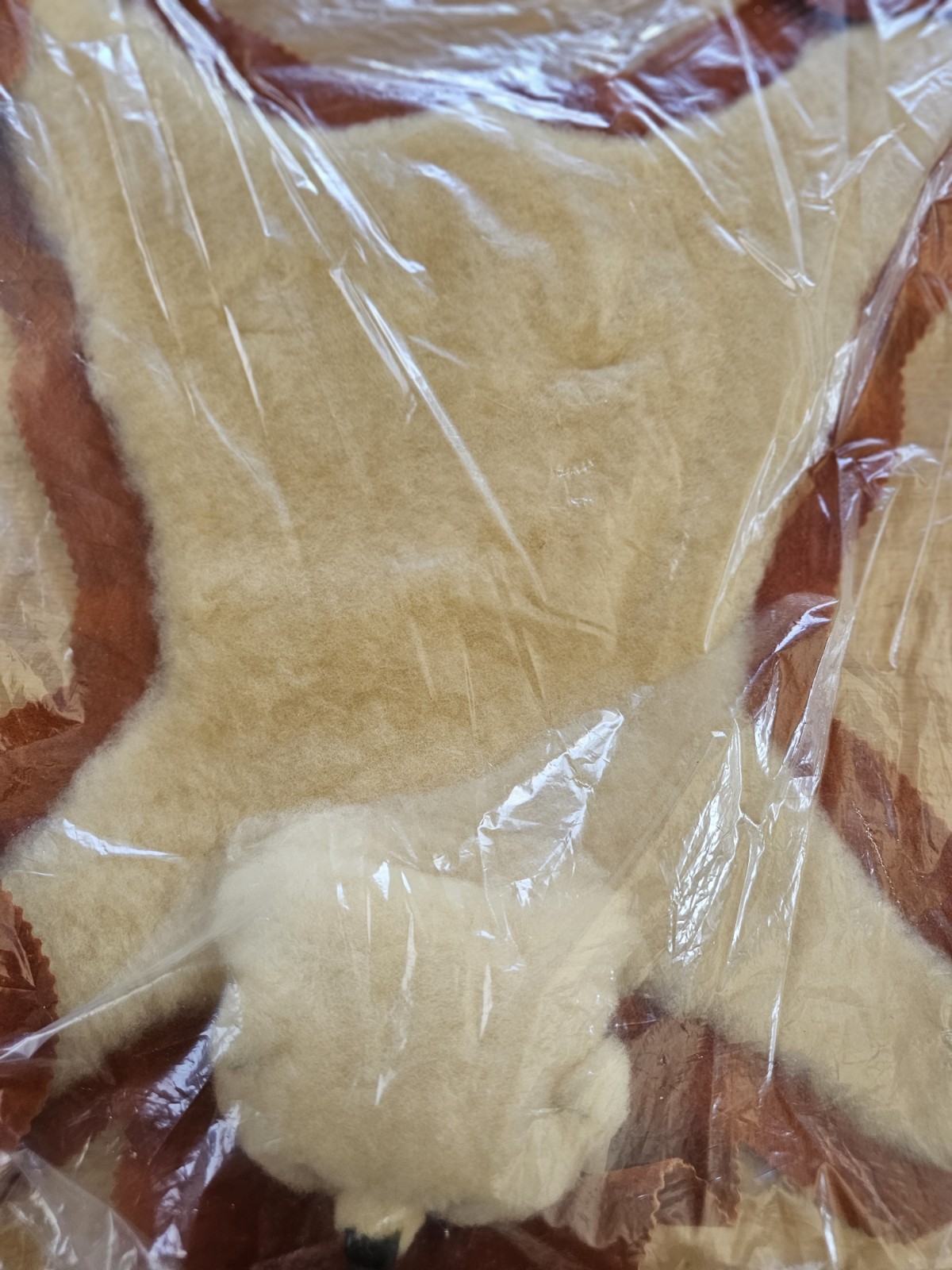 Vintage Bear Rug Faux Fur With Realistic Features NWOT