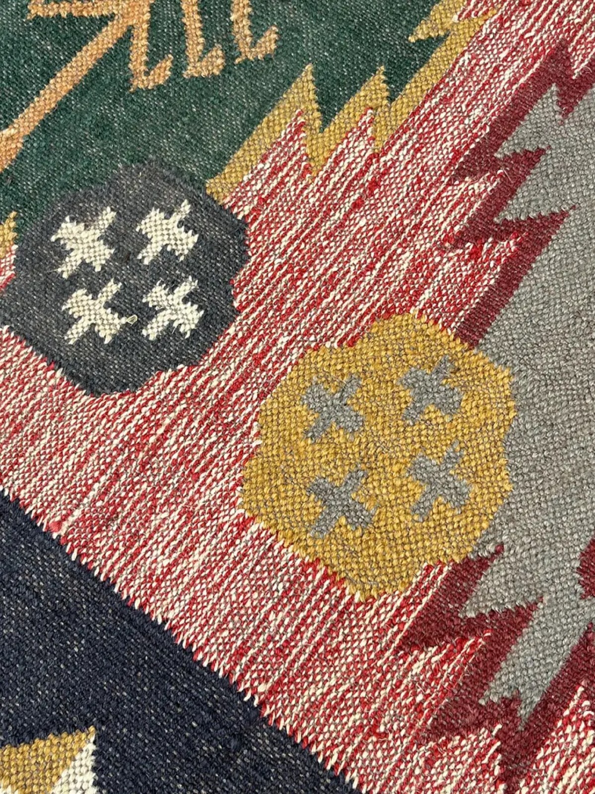 Rectangle Shape Rug Vintage Kilim Native Rug Handwoven Kilim Wool Jute Area Rug