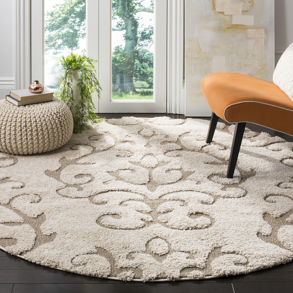 SAFAVIEH Florida Shag SG470-1113 Cream / Beige Rug