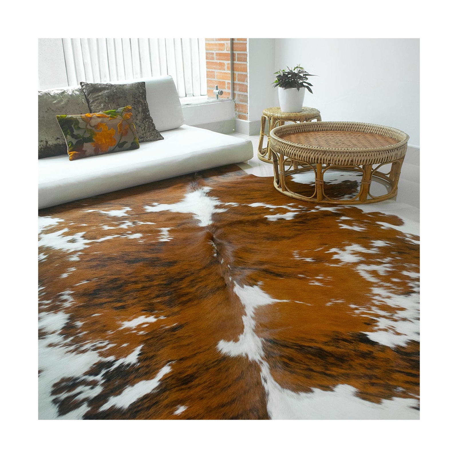 Genuine Cowhide Rug – Natural Leather Hide Rugs for Living Room & Area Rug fo…