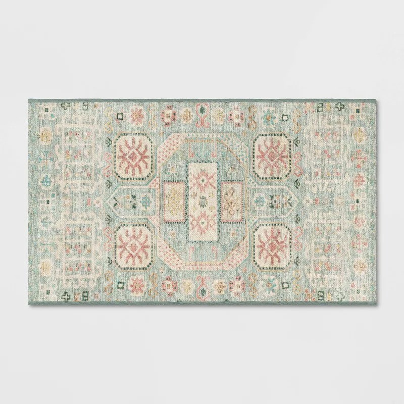 2'3"x3'9" Washable Style Accent Rug Green